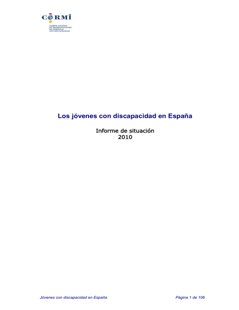 Los jóvenes con discapacidad en España