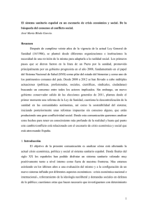El  sistema  sanitario  español  en ... búsqueda del consenso al conflicto social.