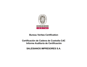 Reporte de Certificación CdC 2012 - Salesianos Impresores S.A.