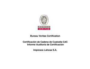 Reporte certificación 2011 - Impresos Lahosa S.A.