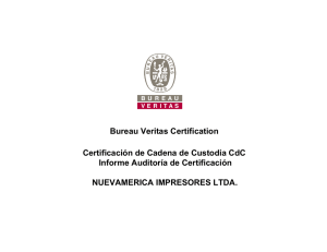 Reporte de Certificación CdC 2013 - Nuevamerica Impresores Ltda.