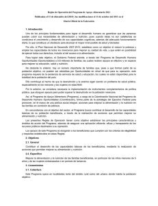 Reglas de Operación del Programa de Apoyo Alimentario 2011