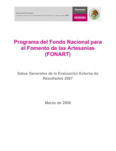Programa del Fondo Nacional para el Fomento de las Artesanías (FONART)