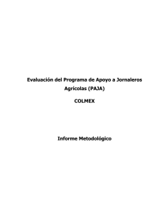 Evaluación del Programa de Apoyo a Jornaleros Agrícolas (PAJA) COLMEX