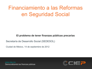 Financiamiento a las Reformas en Seguridad Social