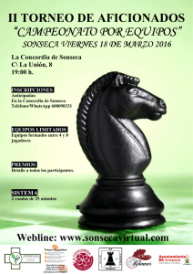 Cartel del II torneo de la Concordia http://www.sonseca.es/clubajedrezsonseca/LACONCORDIA_2016_03_18_CARTEL.pdf