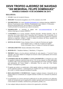 Reglamento del XXVII torneo de Navidad http://www.sonseca.es/clubajedrezsonseca/NAVIDAD_2015_12_19_REGLAMENTO.pdf