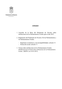 SUMARIO 1. Acuerdos de la Mesa del Parlamento de Navarra sobre 5.