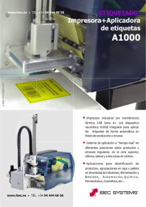 Impresora-aplicadora de etiquetas A1000 (PDF)