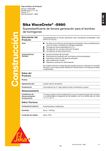 Sika Viscocrete 5980 - R14292.1.18.