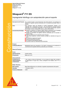 Sikaguard -711 ES Impregnante hidrófugo con autoprotección para el soporte ®