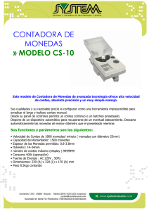 CONTADORA DE MONEDAS  » MODELO CS-10