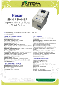 Hasar SMH / P-441F Impresora fiscal de Ticket y Ticket Factura