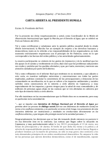carta completa dirigida a Ollanta Humala