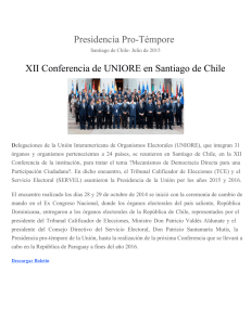 Presidencia Pro-Témpore XII Conferencia de UNIORE en Santiago de Chile