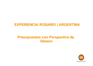 Presentación Presupuestos con Perspectiva de Género, Rosario – Argentina.
