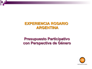 5. Presupuesto Participativo con Perspectiva de Género en Rosario; Municipalidad de Rosario.