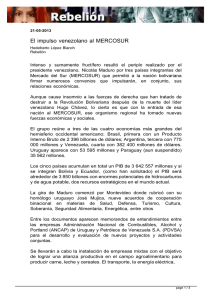 El impulso venezolano al MERCOSUR.pdf