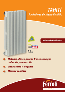 Radiador de hierro fundido TahitÃ­ (PDF)