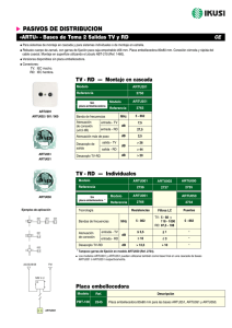 Bases de toma 2 salidas TV-RD - ARTU (PDF)