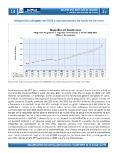 Boletin 13 Integracion historica del gasto de salud del IGSS