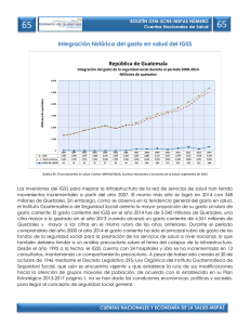 Boletin 65 Integracion historica del gasto en salud del IGSS