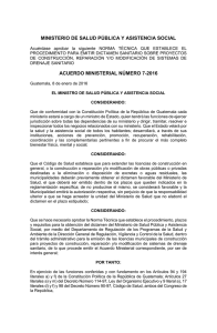 Acuerdo Ministerial 7-2016.  Drenajes Sanitarios.