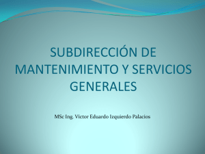 Subdirección de mantenimiento de servicios generales