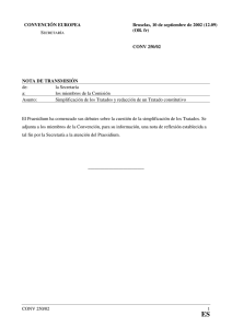 CONV 250/02 Nota de la Secretaría a los miembros de la Convención