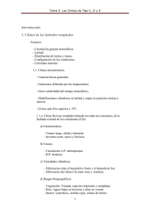    Introducción 1. Climas de las latitudes templadas