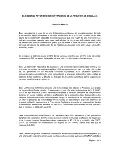 Ordenanza que Reglamenta la Entrega de Incentivos Económicos a los Estudiantes de Educación Superior de la Provincia de Orellana