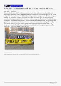 Crónica de la concentración en León en apoyo a Amadeu