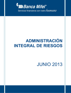 JUNIO 2013  ADMINISTRACIÓN INTEGRAL DE RIESGOS