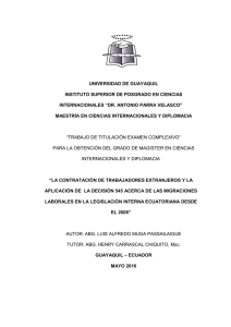 Muga Passailaigue, Luis Alfredo. La contratación de trabajadores extranjeros y la aplicación de la decisión 545 acerca de las migraciones laborales en la legislación interna ecuatoriana desde el 2008.pdf