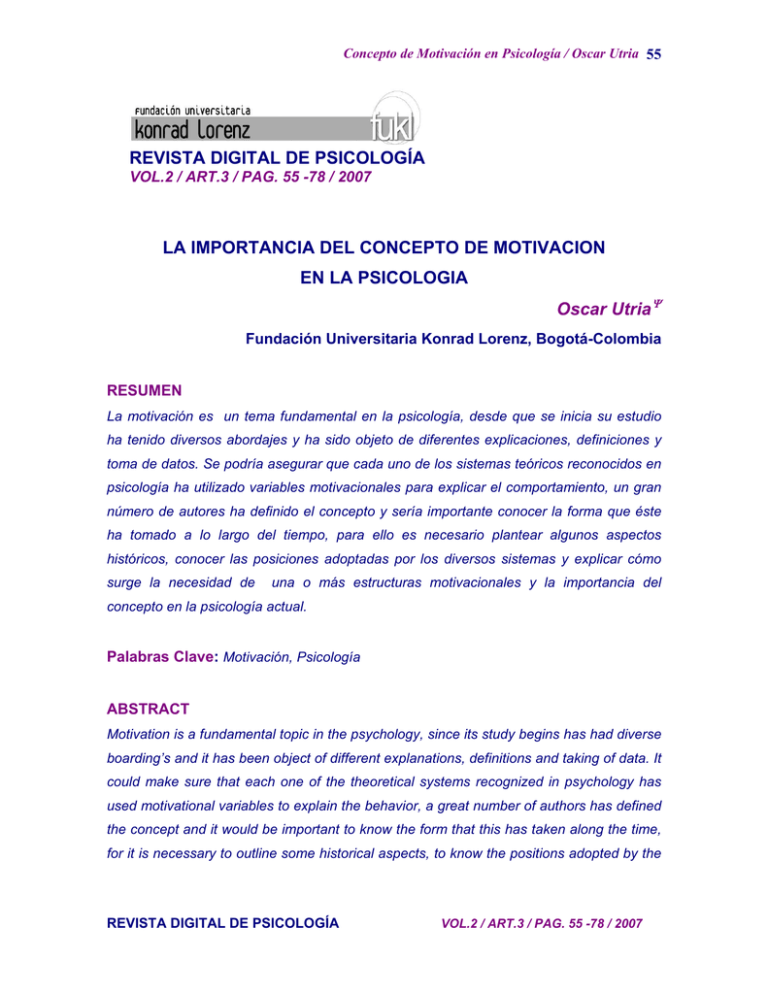 La importancia del concepto de motivación en la psicología