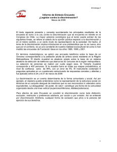 Informe Sintesis Encuesta Ley Antidiscriminacion marzo 2009