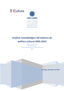 Informe Balance Politica 2005-2010 Chile Mas Cultura