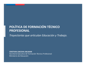 Cristian Lincovil, Asesor Secretaría Ejecutiva de Formación TP: Política de Formación Técnico Profesional
