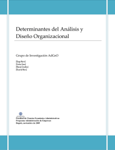 Determinantes del análisis y diseño organizacional