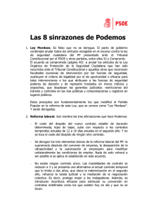 las 8 sinrazones de Podemos