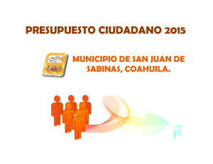 Presupuesto Ciudadano 2015 San Juan de Sabinas