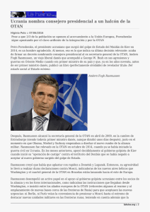 Ucrania nombra consejero presidencial a un halcón de la OTAN