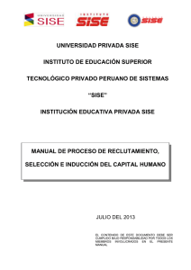 Manual de proceso de reclutamiento, selección e inducción del capital humano