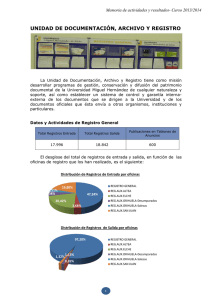 Informe de actividad UDAR Curso 2013 2014