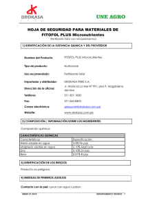 MSDS - FITOFOL-PLUS Micronutrientes