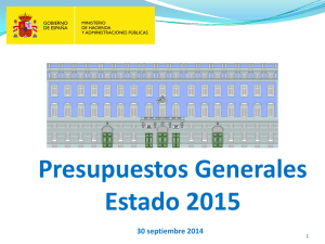 Presupuestos Generales del Estado de 2015