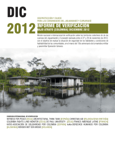 DIC 2012 INFORME DE VERIFICACIÓN BAJO ATRATO [COLOMBIA] DICIEMBRE 2012