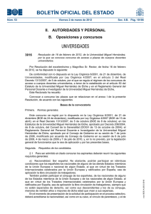 BOLETÍN OFICIAL DEL ESTADO UNIVERSIDADES II.  AUTORIDADES Y PERSONAL
