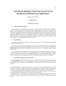 Bulson Estandar Minimo Comun del estatuto de sociedad anonima en el Mercosur
