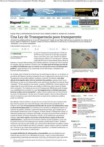 Una Ley de Transparencia poco transparente